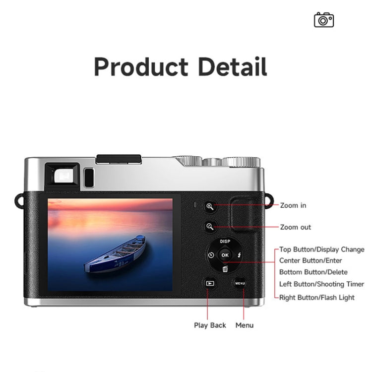 DC202L 2.8-Inch 4K HD 16X Zoom Photography Digital Camera Home SLR Camera, Black EU Plug, Black US Plug, Black UK Plug, Brown EU Plug, Brown US Plug, Brown UK Plug DC202L 2.8-Inch 4K HD 16X Zoom Photography Digital Camera Home SLR Camera, Black EU Plug, Black US Plug, Black UK Plug, Brown EU Plug, Brown US Plug, Brown UK Plug